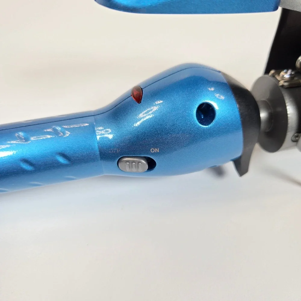 BaBylissPRO Nano Titanium 1.5 Inch Spring Curling Iron Blue BNT125S 450F Turbo